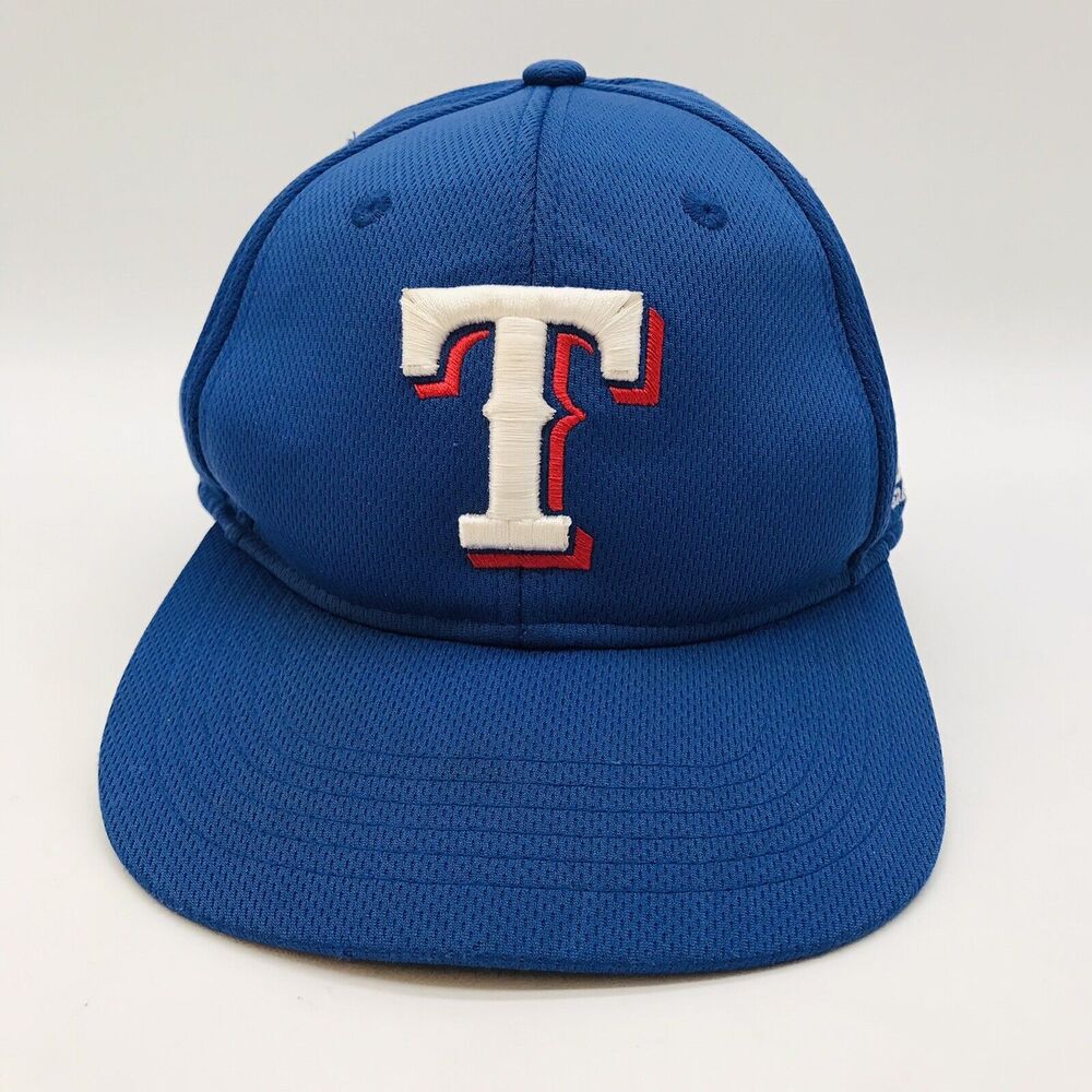 Texas Rangers Official MLB Youth Ball Cap OC Sports Blue Logo Mesh Strapback Hat